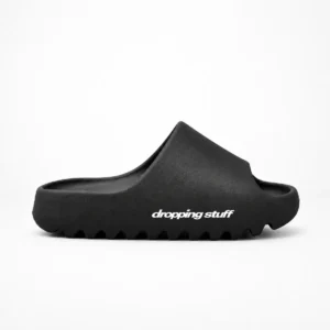DS Urban Slides - chancla negra con logo dropping stuff